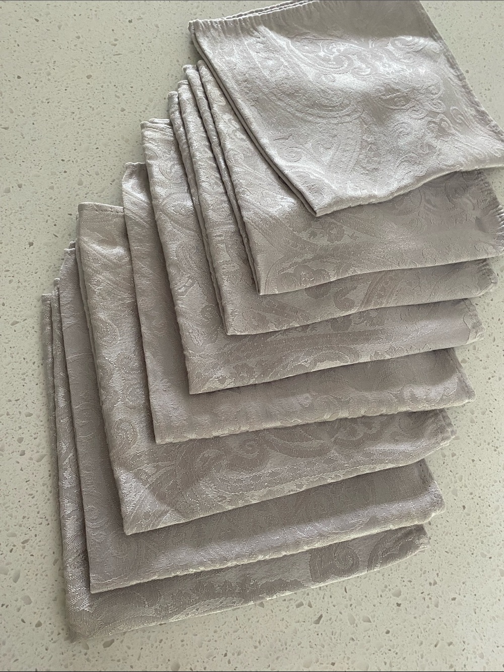 Lauren Ralph Lauren Light Beige Paisley Jacquard Napkins set of 8
